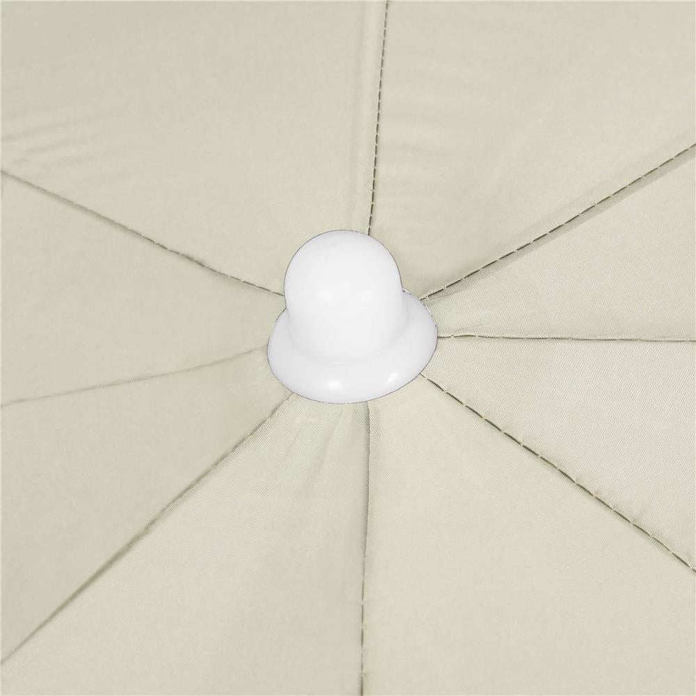 Umbrela de plaja pliabila cu inclinare reglabila, diametru 160 cm, bej