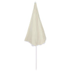 Umbrela de plaja pliabila cu inclinare reglabila, diametru 160 cm, bej
