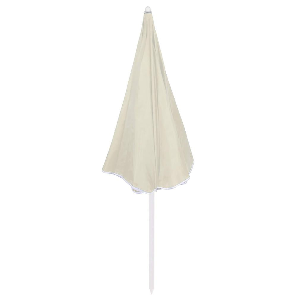 Umbrela de plaja pliabila cu inclinare reglabila, diametru 160 cm, bej