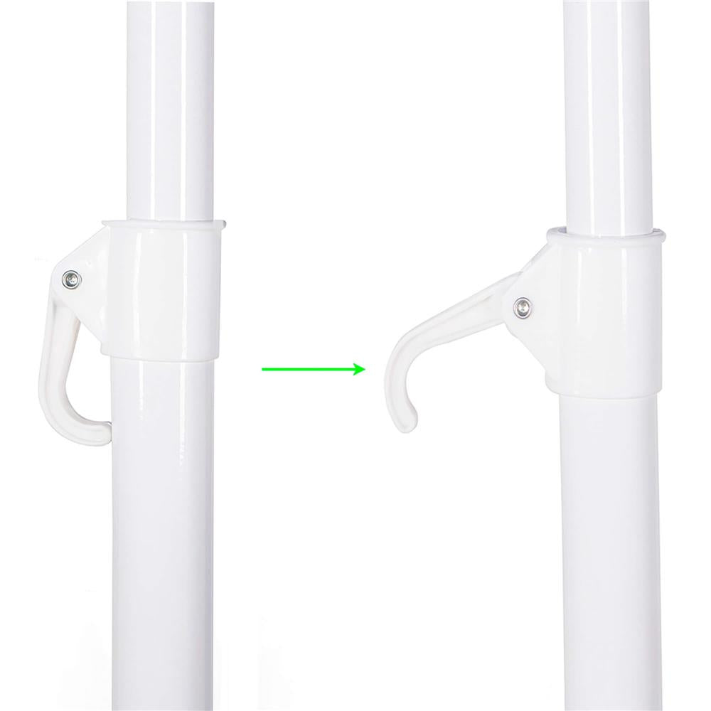 Umbrela de plaja pliabila cu inclinare reglabila, diametru 160 cm, bej