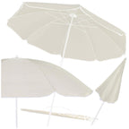 Umbrela de plaja pliabila cu inclinare reglabila, diametru 160 cm, bej