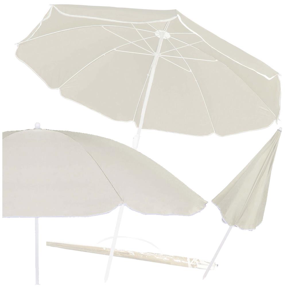 Umbrela de plaja pliabila cu inclinare reglabila, diametru 160 cm, bej