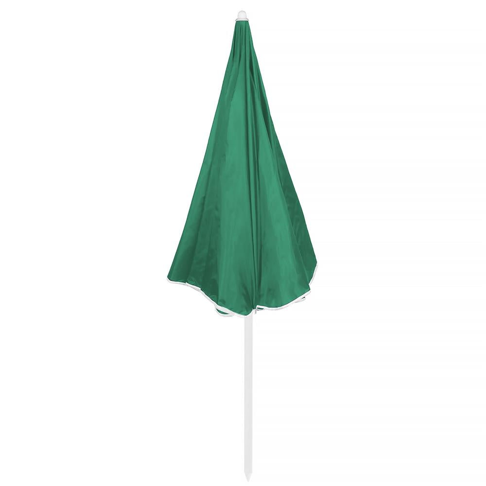 Umbrela de plaja pliabila cu inclinare reglabila, diametru 160 cm, verde