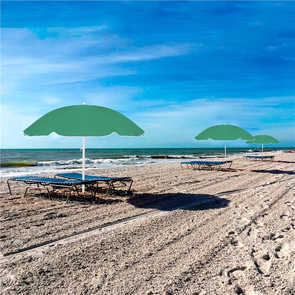 Umbrela de plaja pliabila cu inclinare reglabila, diametru 160 cm, verde