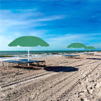 Umbrela de plaja pliabila cu inclinare reglabila, diametru 160 cm, verde