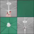 Umbrela de plaja pliabila cu inclinare reglabila, diametru 160 cm, verde