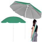 Umbrela de plaja pliabila cu inclinare reglabila, diametru 160 cm, verde