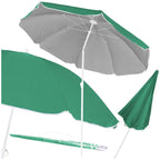 Umbrela de plaja pliabila cu inclinare reglabila, diametru 160 cm, verde