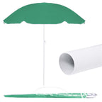 Umbrela de plaja pliabila cu inclinare reglabila, diametru 160 cm, verde