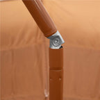 Umbrela de plaja tip hawai pliabila, cu inaltime si unghi reglabil, structura metalica, 160 cm, maro