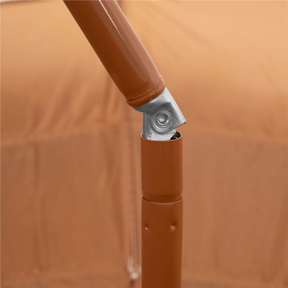 Umbrela de plaja tip hawai pliabila, cu inaltime si unghi reglabil, structura metalica, 160 cm, maro