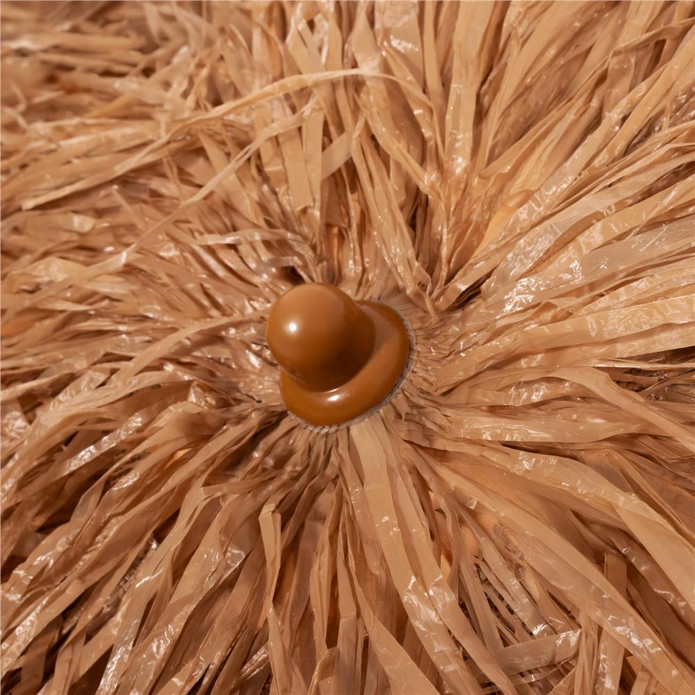 Umbrela de plaja tip hawai pliabila, cu inaltime si unghi reglabil, structura metalica, 160 cm, maro