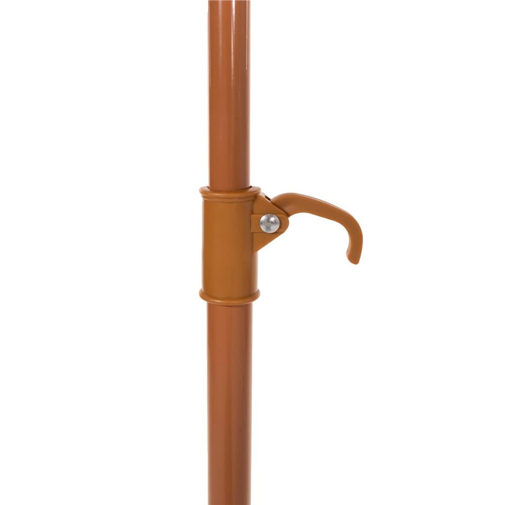 Umbrela de plaja tip hawai pliabila, cu inaltime si unghi reglabil, structura metalica, 160 cm, maro