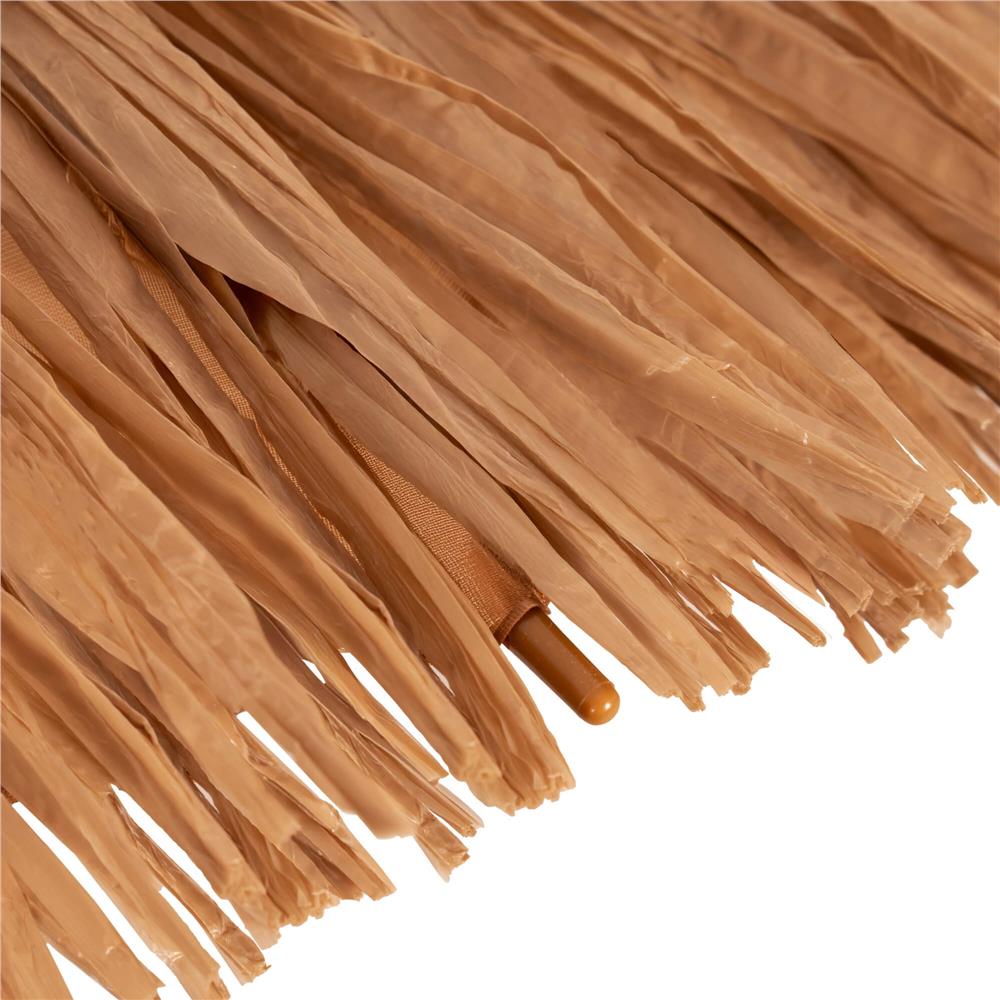 Umbrela de plaja tip hawai pliabila, cu inaltime si unghi reglabil, structura metalica, 160 cm, maro