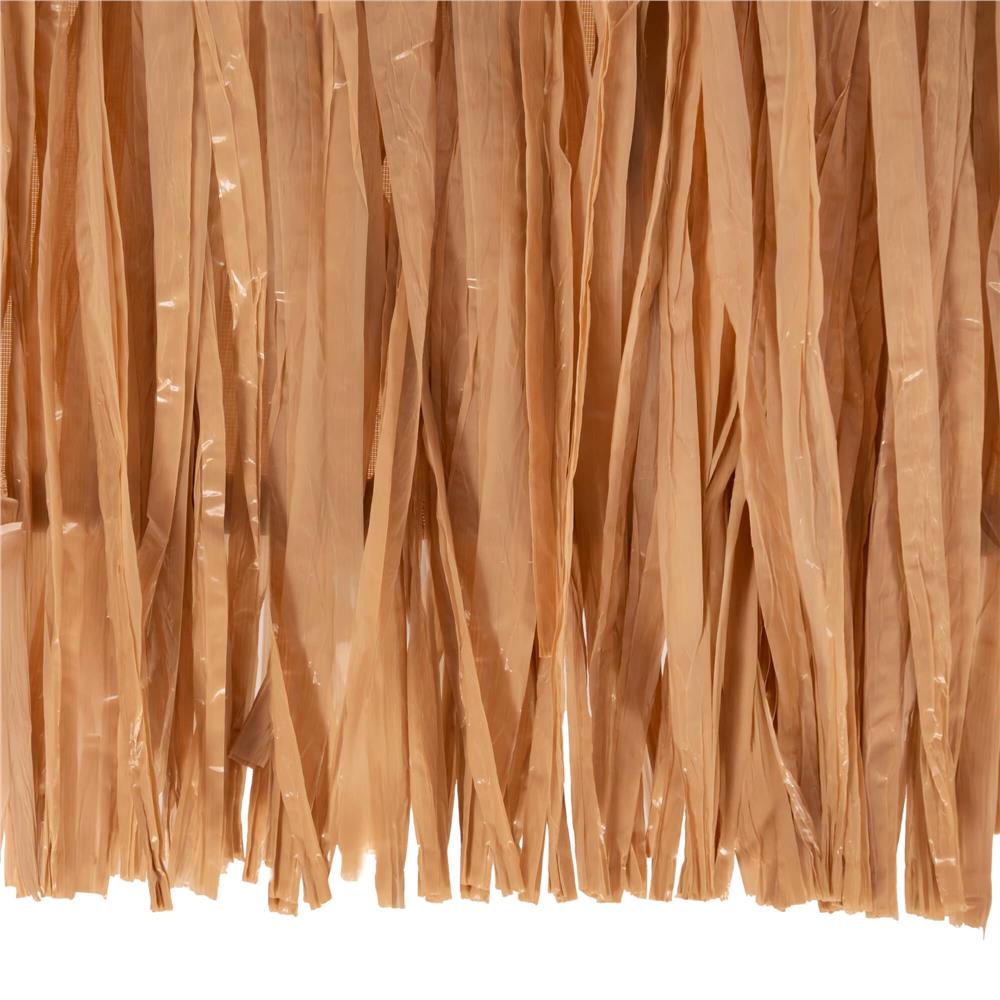 Umbrela de plaja tip hawai pliabila, cu inaltime si unghi reglabil, structura metalica, 160 cm, maro