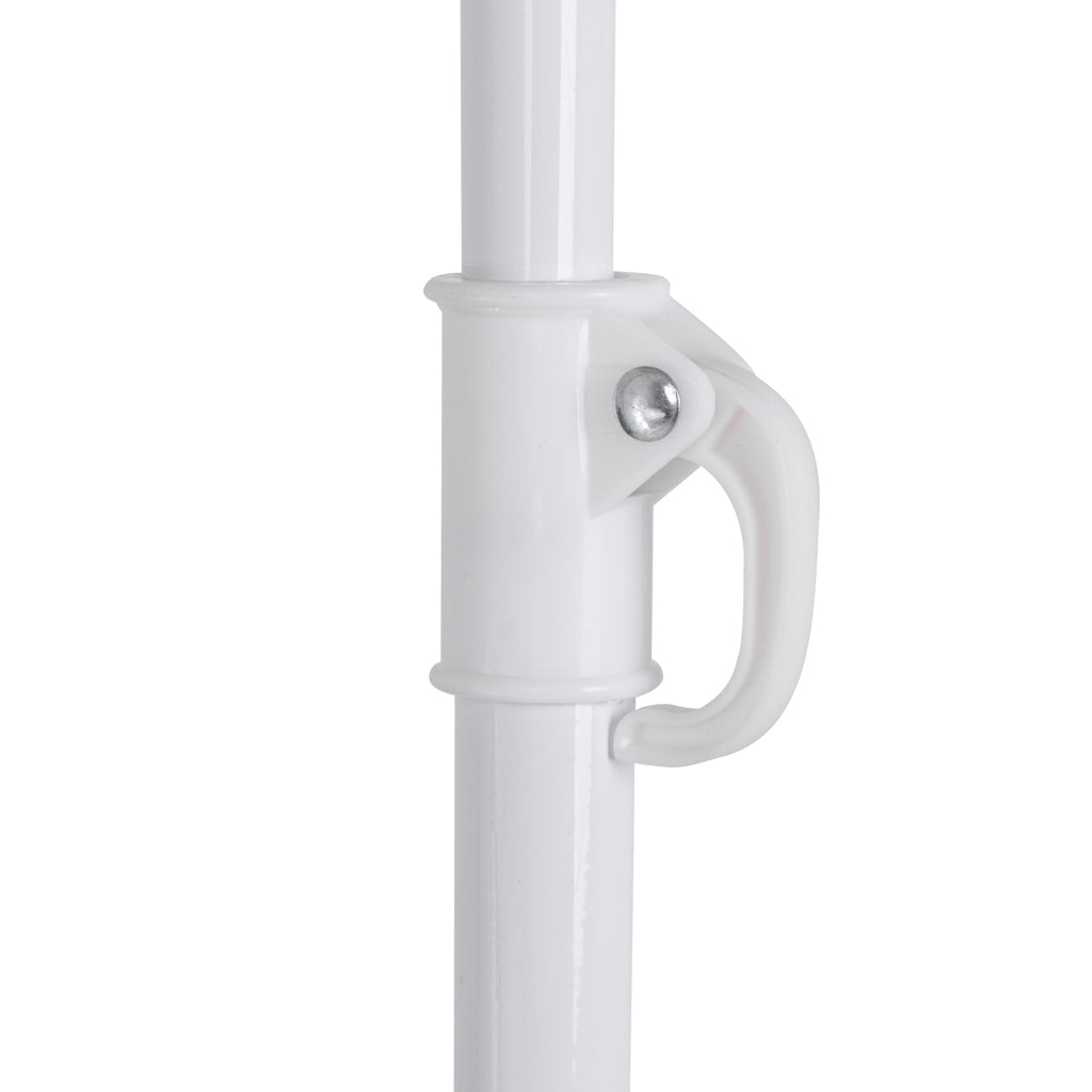 Umbrela de plaja pliabila, cu inclinare si inaltime reglabila, diametru 150 cm, rosu cu imprimeu pepene