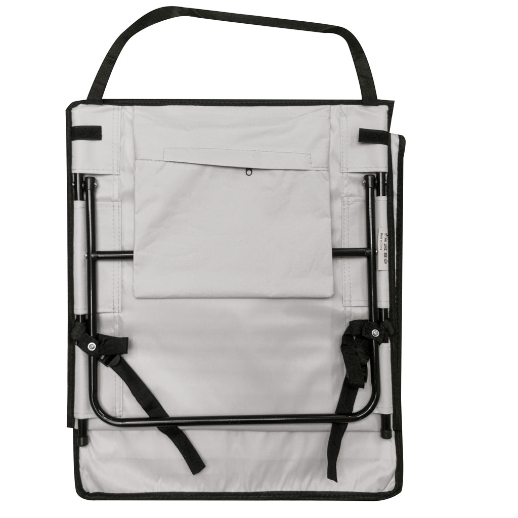 Sezlong de plaja pliabil, spatar cu cadru metalic, reglabil, 150x47 cm, gri