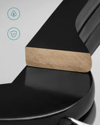 SONGMICS Umerase lemn set 10 bucati, cu bara pantalon antialunecare, carlig rotativ 360°, 45x23 cm, negru