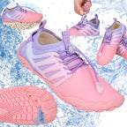 Pantofi plaja si apa, talpa cauciuc antiderapanta, material respirabil, roz, marimea 36