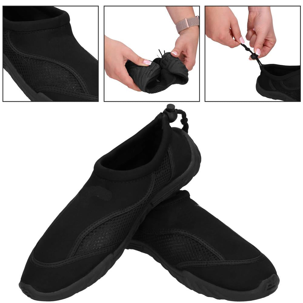 Pantofi apa unisex, material respirabil, talpa EVA antiderapanta, negru, marimea 42