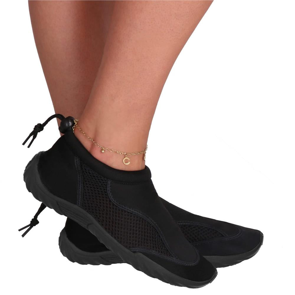 Pantofi apa unisex, material respirabil, talpa EVA antiderapanta, negru, marimea 44