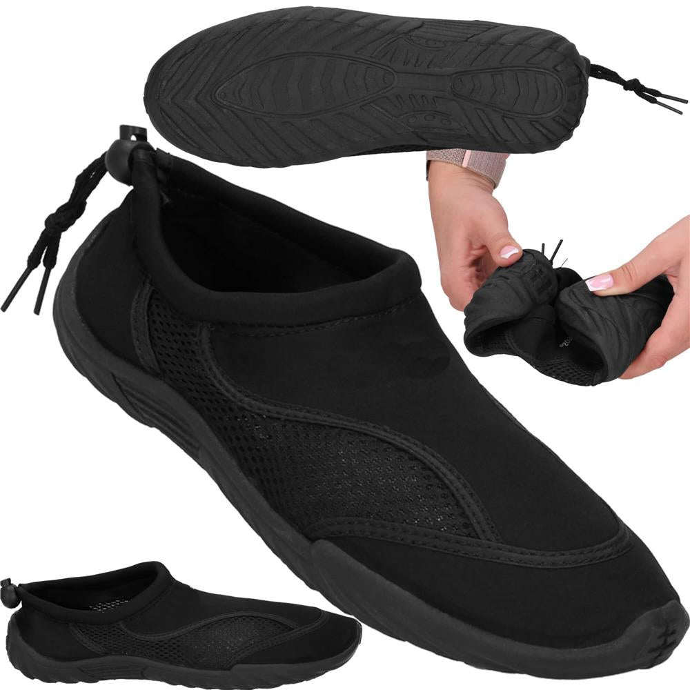 Pantofi apa unisex, material respirabil, talpa EVA antiderapanta, negru, marimea 42