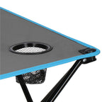 Set masa pliabila cu 2 scaune, structura metalica, husa transport, 47x47x45 cm, gri