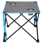 Set masa pliabila cu 2 scaune, structura metalica, husa transport, 47x47x45 cm, gri