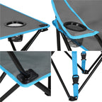 Set masa pliabila cu 2 scaune, structura metalica, husa transport, 47x47x45 cm, gri