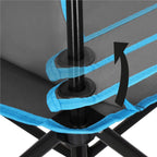 Set masa pliabila cu 2 scaune, structura metalica, husa transport, 47x47x45 cm, gri