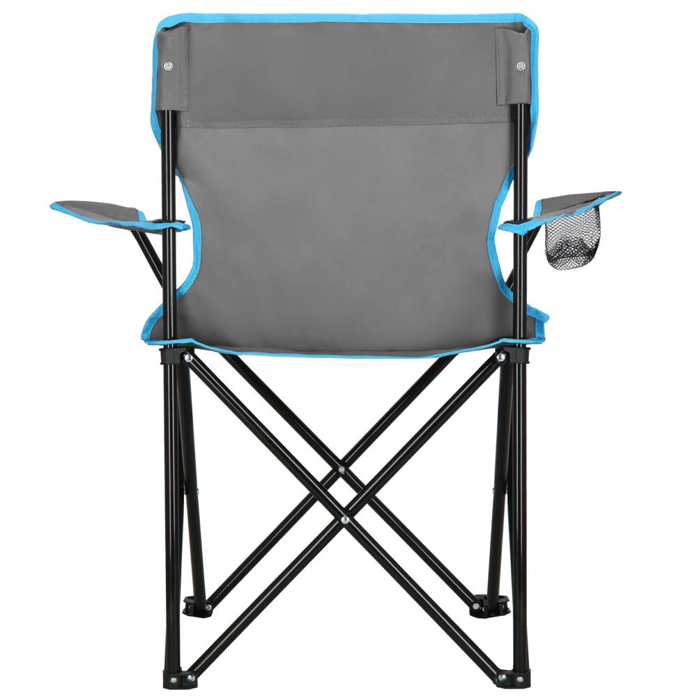 Set masa pliabila cu 2 scaune, structura metalica, husa transport, 47x47x45 cm, gri