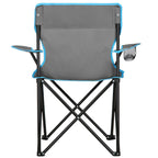 Set masa pliabila cu 2 scaune, structura metalica, husa transport, 47x47x45 cm, gri