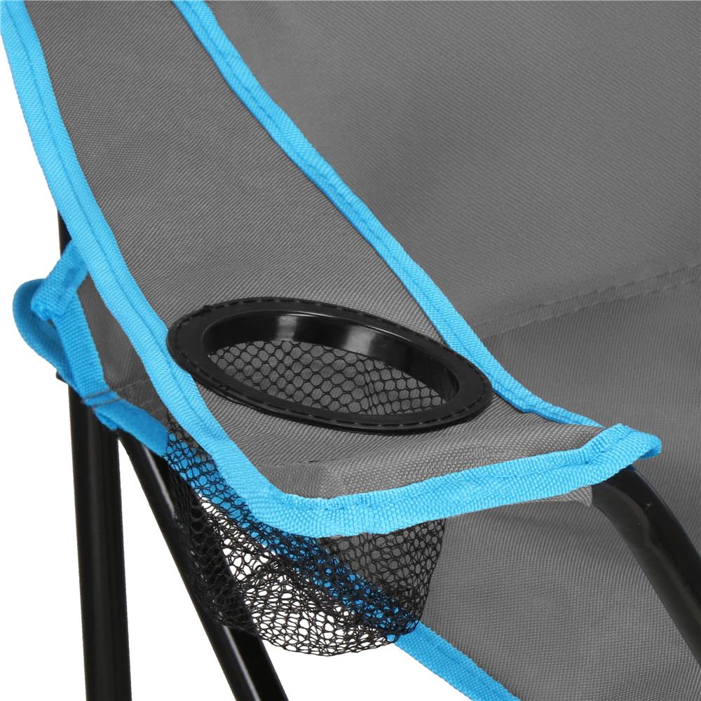 Set masa pliabila cu 2 scaune, structura metalica, husa transport, 47x47x45 cm, gri