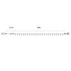 Instalatie luminoasa LED 41,5 m, 500 LED, IP44, pentru interior si exterior, alb rece + albastru flash