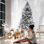 Instalatie luminoasa LED 41,5 m, 500 LED, IP44, pentru interior si exterior, alb rece + albastru flash