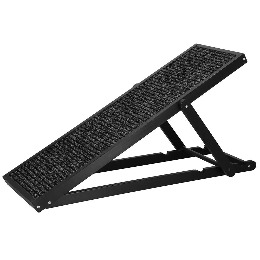 Rampa pentru caini si pisci cu 3 nivele de reglare 42-59cm, antiderapanta, lungime 103cm, negru