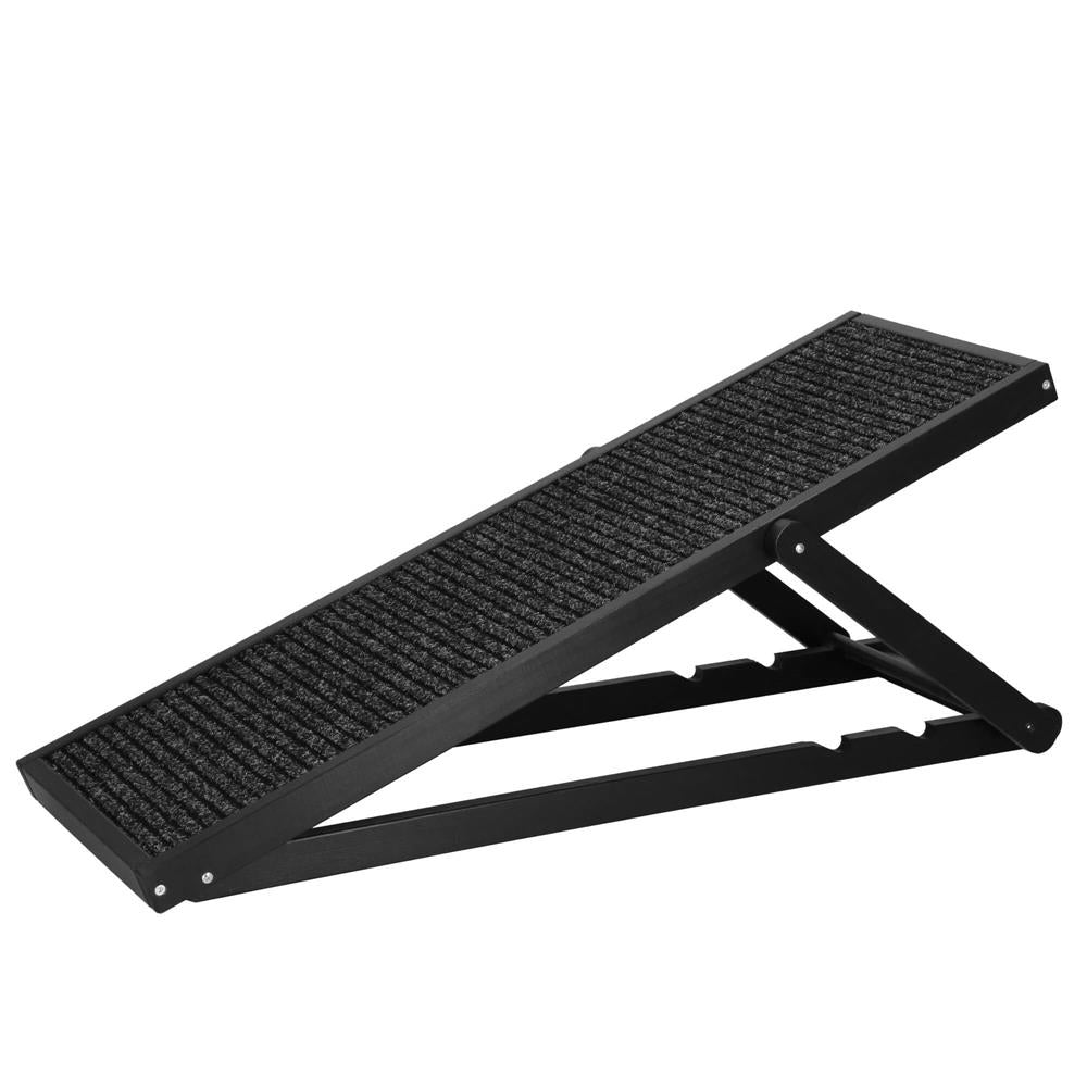 Rampa pentru caini si pisci cu 3 nivele de reglare 42-59cm, antiderapanta, lungime 103cm, negru