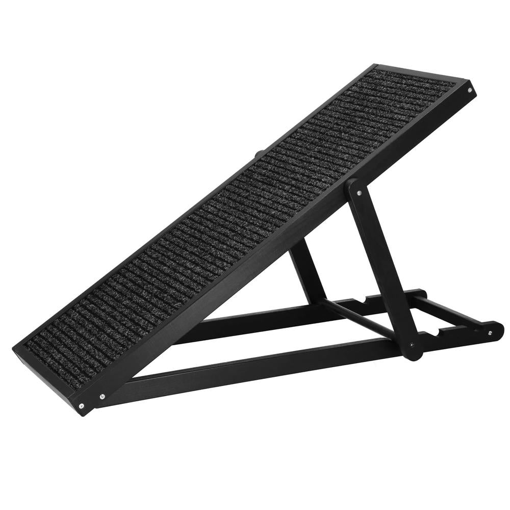 Rampa pentru caini si pisci cu 3 nivele de reglare 42-59cm, antiderapanta, lungime 103cm, negru
