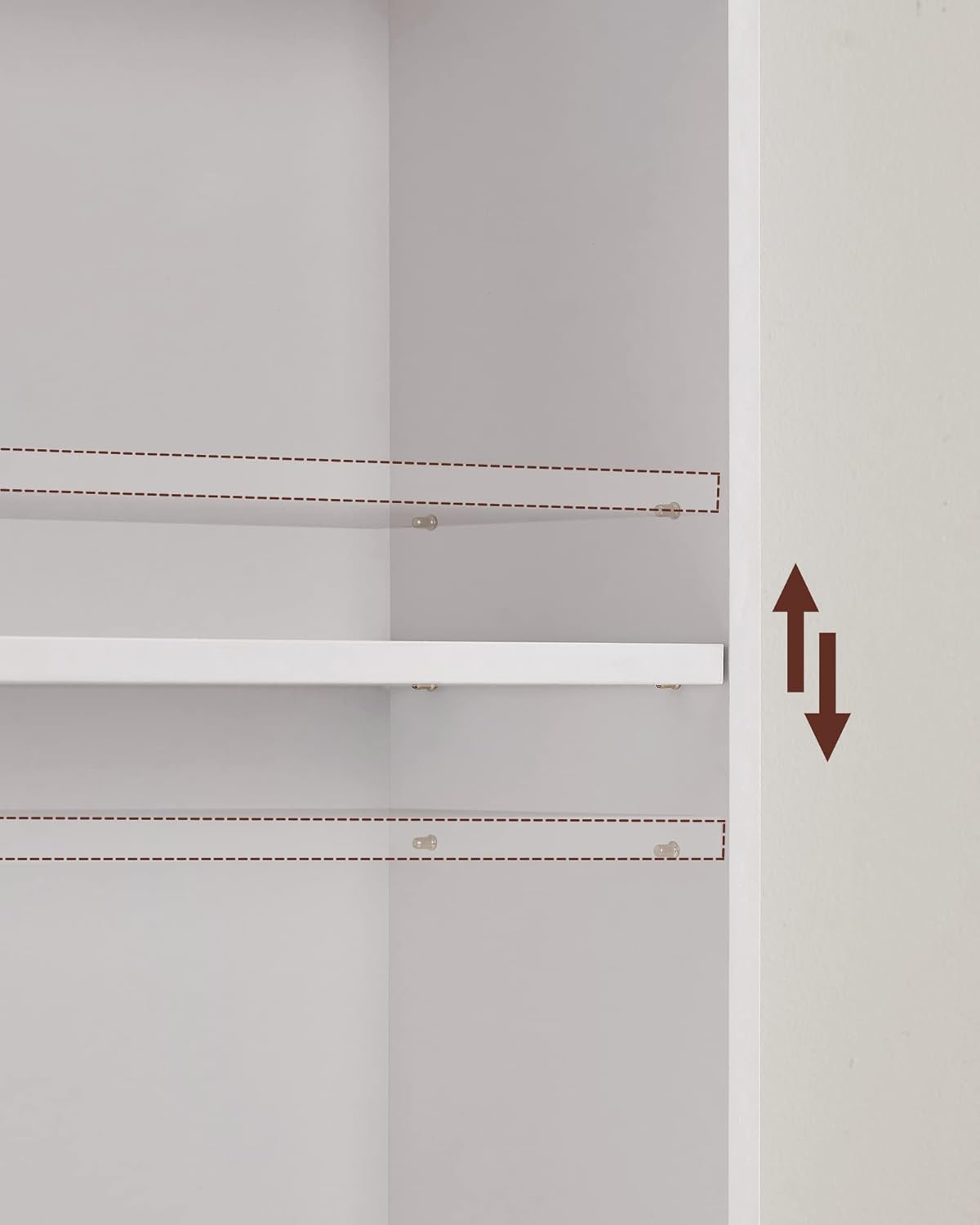 VASAGLE Biblioteca 6 rafturi, in stil scandinav, rafturi ajustabile, PAL, 60x24x179 cm, alb