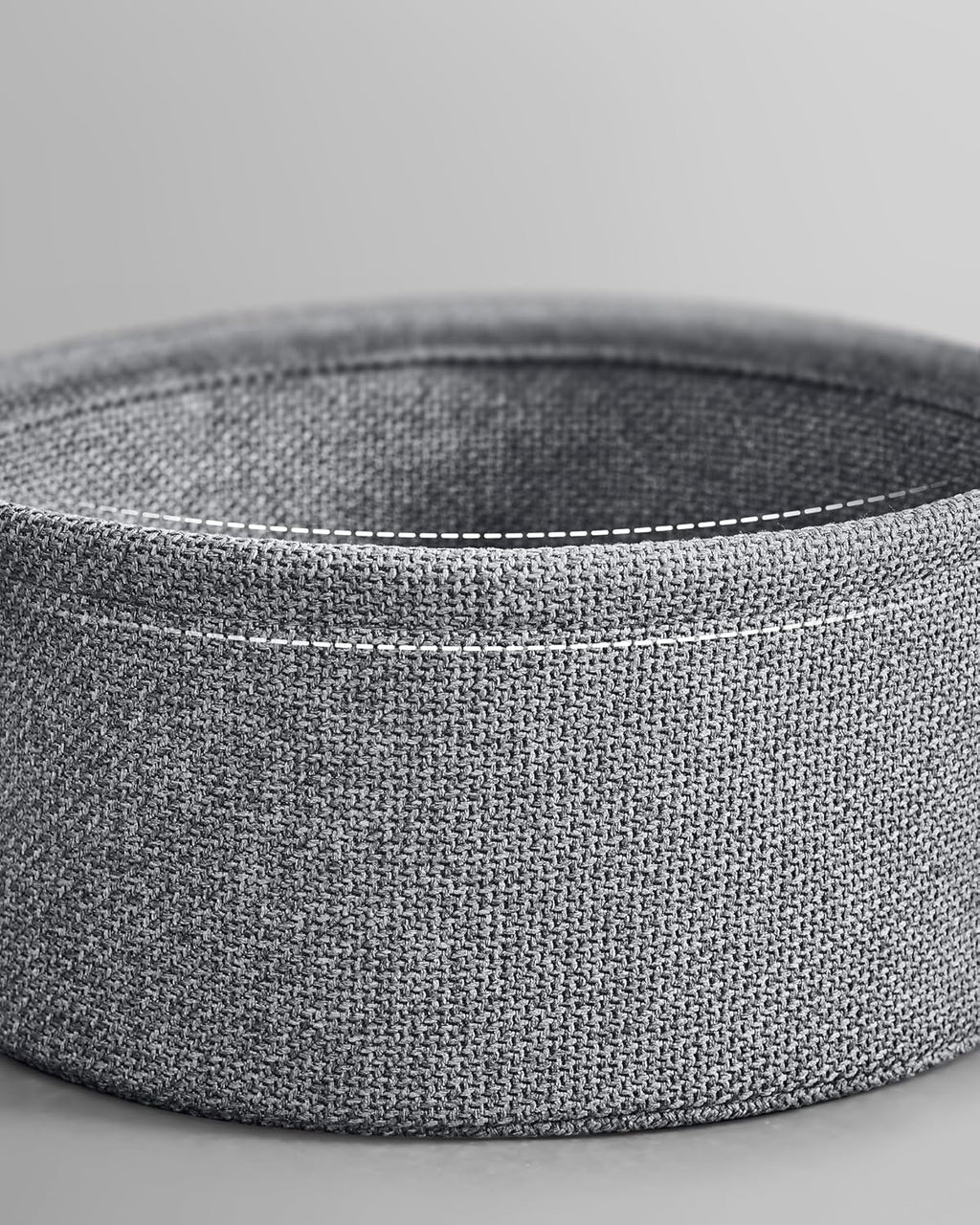 VASAGLE Masuta de cafea rotunda cu cos de stofa, stil modern, 45x75cm, negru cu gri