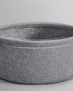 VASAGLE Masuta de cafea rotunda cu cos de stofa, stil modern, 45x75cm, negru cu gri