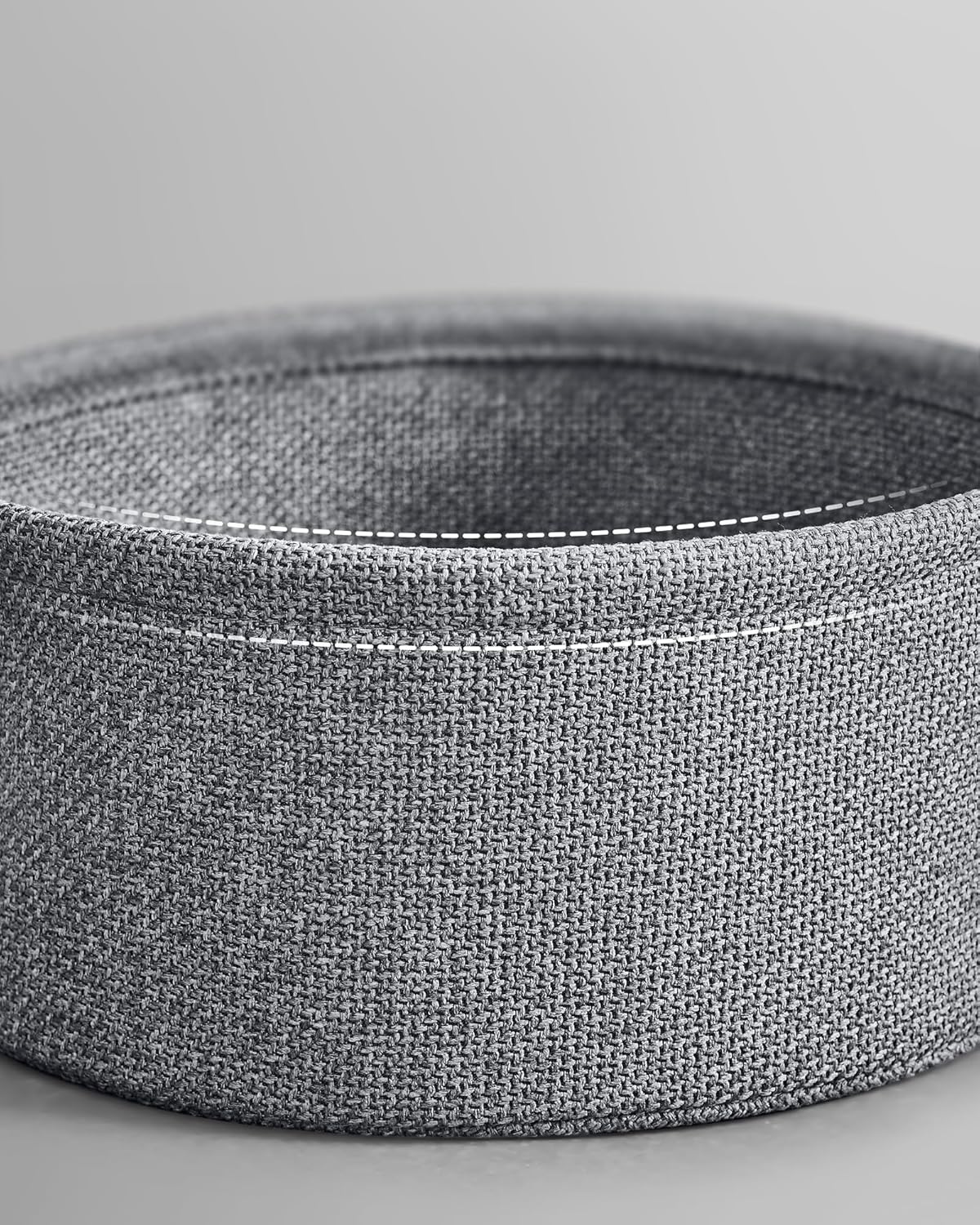 VASAGLE Masuta de cafea rotunda cu cos de stofa, stil modern, 45x75cm, negru cu gri