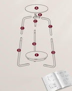 VASAGLE Masuta rotunda tip noptiera, blat din sticla si raft inferior din PAL, cadru metalic, 30x30x55 cm, negru