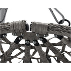 Leagan tip cuib suspendat, cu perna, cadru metalic si cos PE, 103x95x185 cm, gri