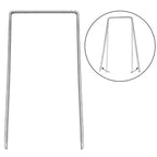 Set 100 ancore metalice pentru fixare agrotextil, 15x7 cm, argintiu