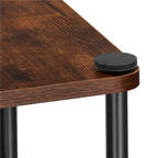 Suport pentru flori, 106x58 cm, negru/maro deschis – 5 rafturi, structura metalica, design modern