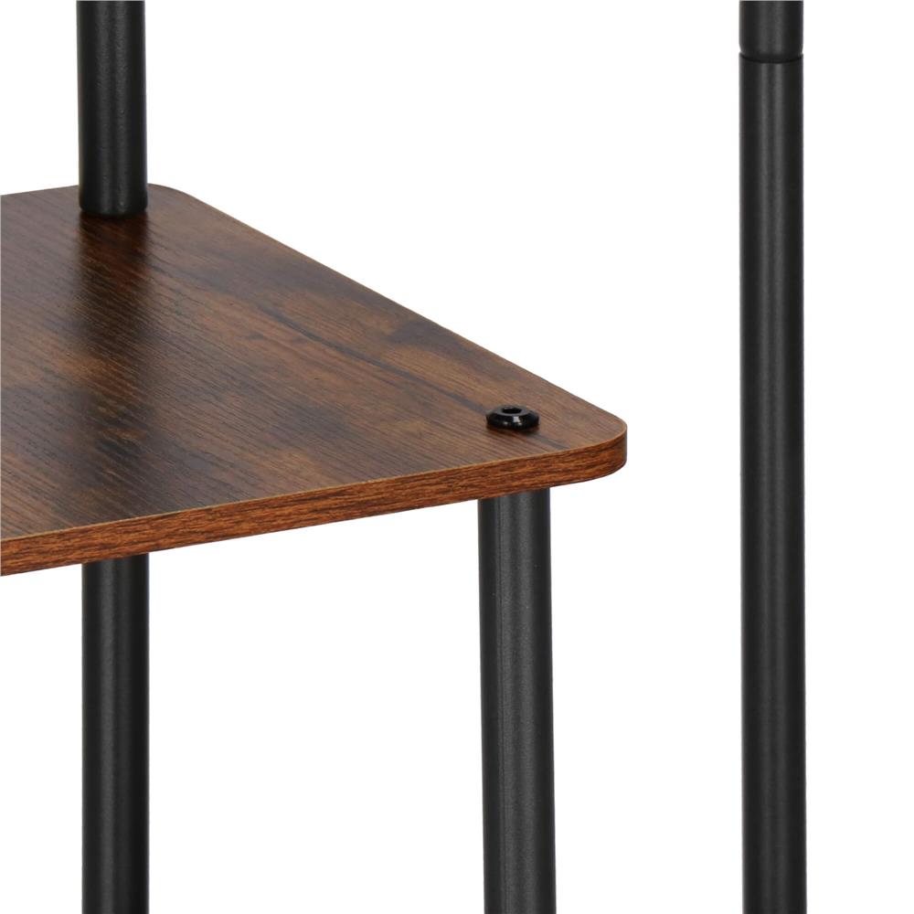 Suport pentru flori, 106x58 cm, negru/maro deschis – 5 rafturi, structura metalica, design modern