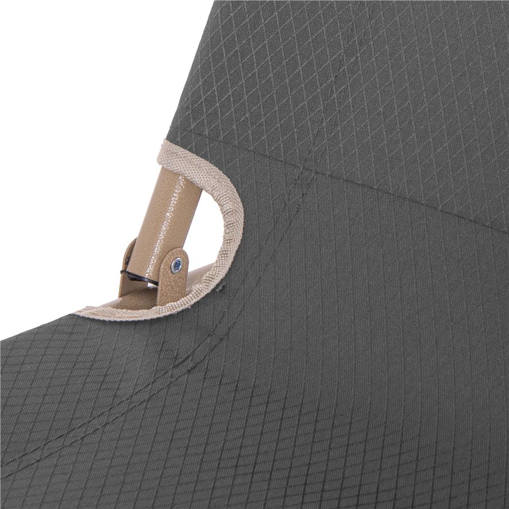 Sezlong pliabil cu perna si suport picioare reglabil, 176x66x92 cm, gri