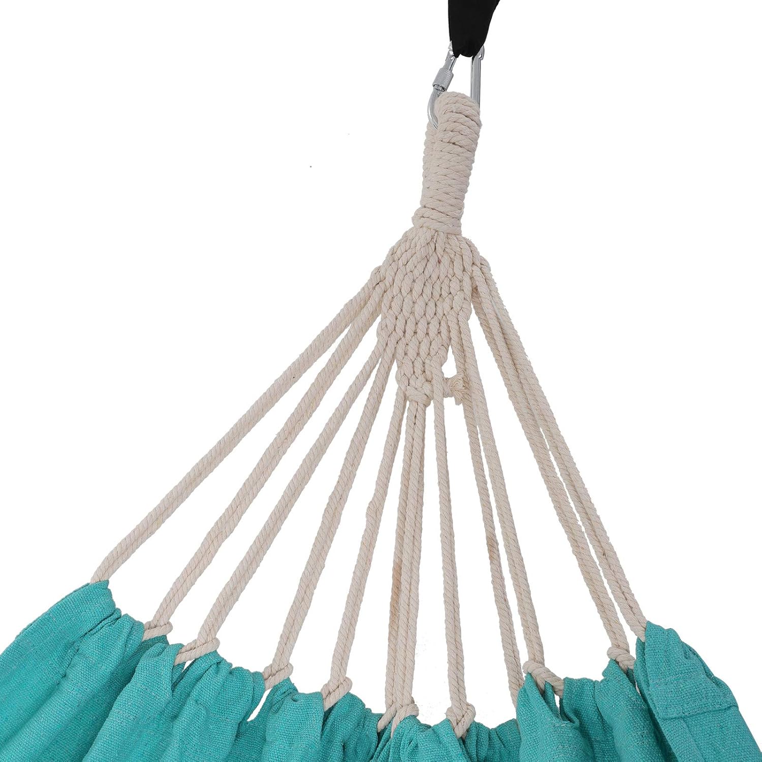 SONGMICS Hamac dublu, accesorii de prindere cu chingi si carabiniere, 210x150 cm, 300 kg, albastru