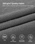 SONGMICS Hamac dublu, accesorii de prindere cu chingi si carabiniere, 210x150 cm, 300 kg, gri